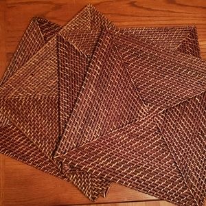 Square Rattan Placemats Set of Four